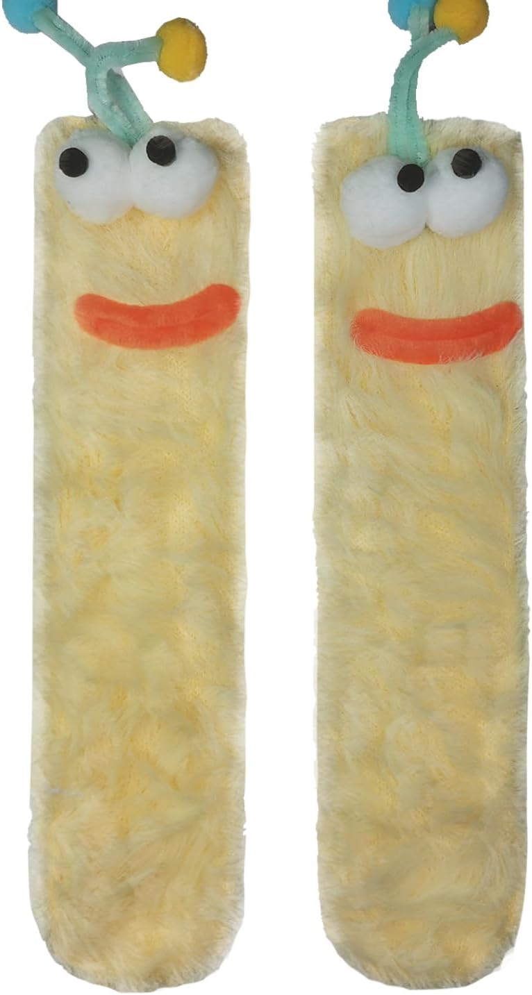 TFTSR Crazy Funny Fuzzy Silly Socks for Kids Women,Girls Fluffy Slipper Novelty Fun Socks,Boy Men Cute Cozy Soft Animal Socks - Image 1